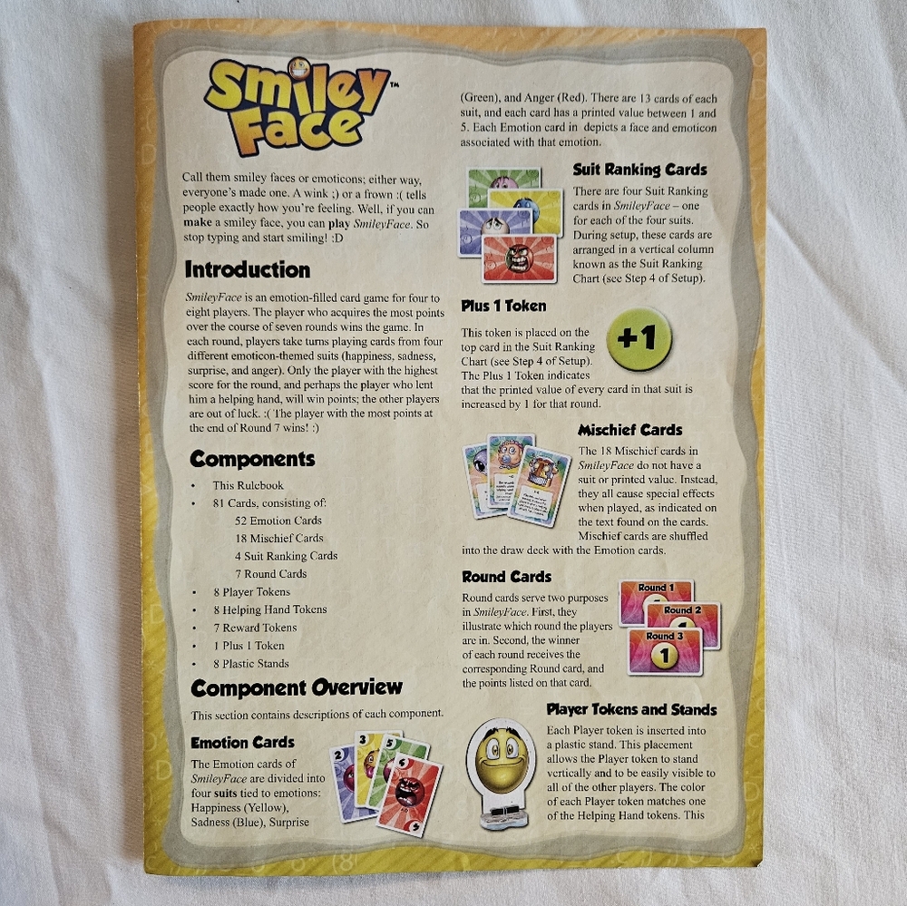 Free if added to a bundle! Smiley Face: a Family Game for 4 to 8 players - Picture 4 of 7